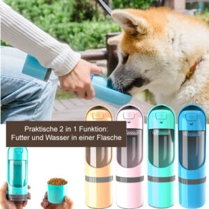2 in 1 Futter- und Wasserflasche